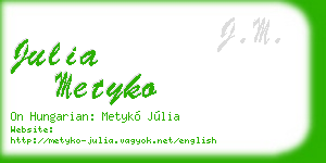 julia metyko business card