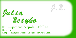 julia metyko business card